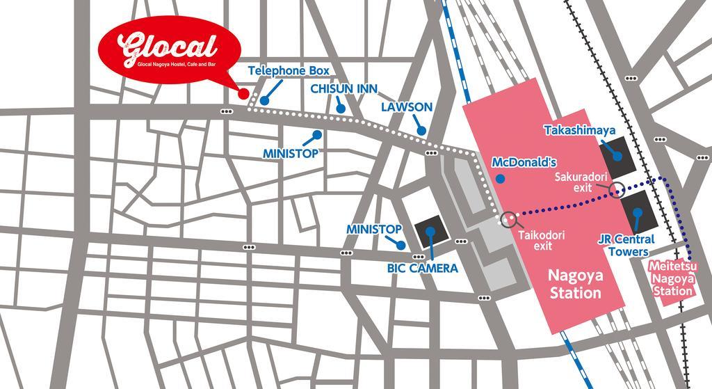 Glocal Nagoya Backpackers Hostel Εξωτερικό φωτογραφία